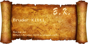 Bruder Kitti névjegykártya