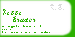 kitti bruder business card